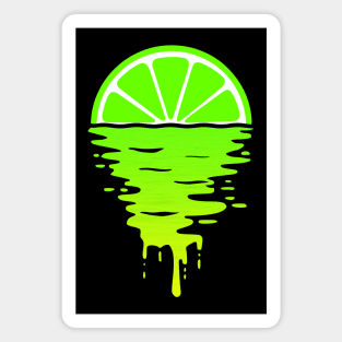 Lime 80s Sunset Magnet